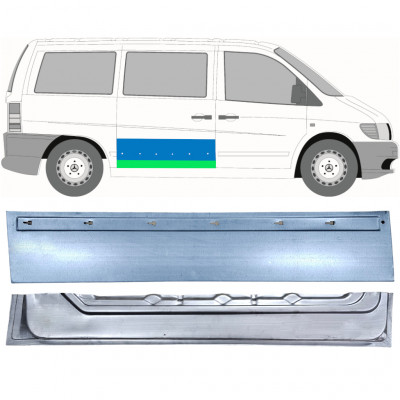 MERCEDES VITO 1996-2003 SKYDEDØRE / INDRE + YDRE MONTERINGSDELE / SÆT / HØJRE