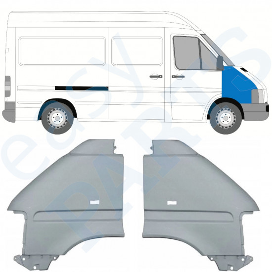 Forskærm til Volkswagen LT 1996-2005 / Venstre+Højre / Sæt 9742