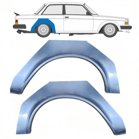 Bagskærm reparationspanel til Volvo 240 1974-1993 / Venstre+Højre / Sæt 10765