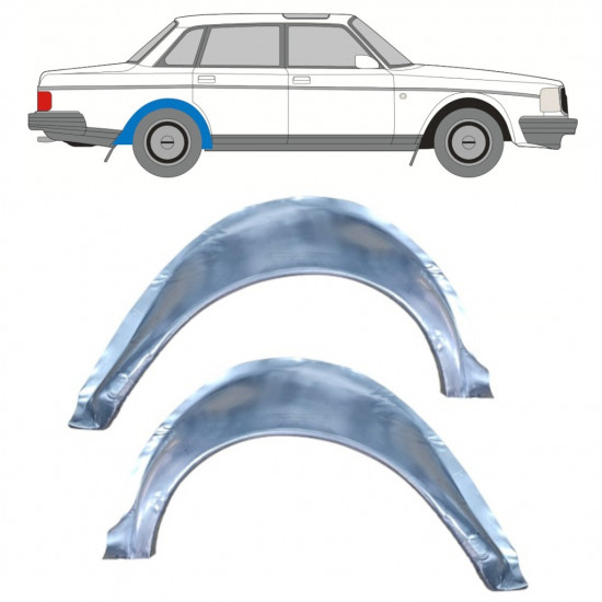 Indre reparationsdel til bagskærm for Volvo 240 1975-1993 / Venstre / Højre / Venstre / Højre 12782