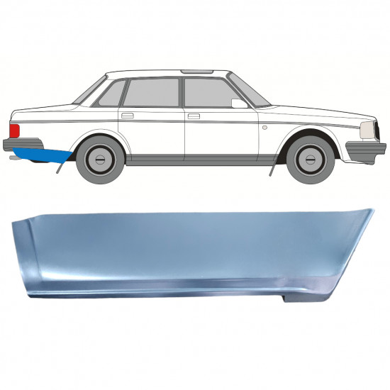 Reparationsdel til bagskærm for Volvo 240 1975-1978 / Højre 12783