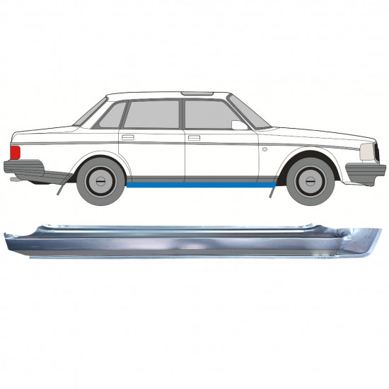 Fuld reparationsdel til dørpanel for Volvo 240 1975-1993 / Højre 12770