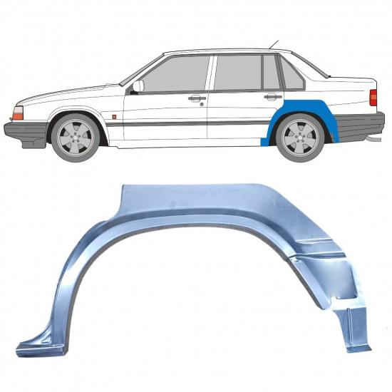 Bagskærm reparationspanel til Volvo 940 1990-1998 / Venstre /  8294