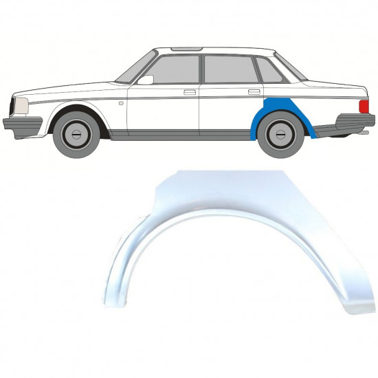 VOLVO 240 1979-1993 BAGSKÆRM / VENSTRE