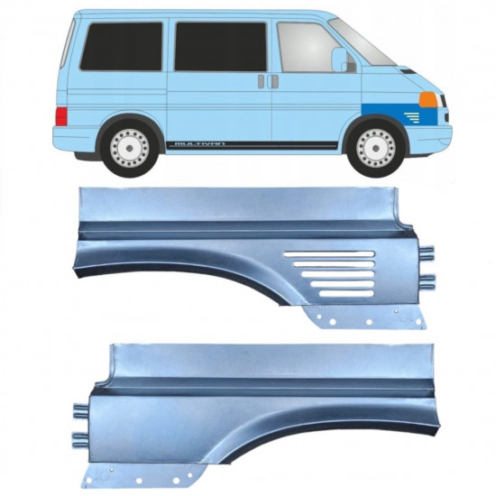 Skærmkant reparationsplade til VW Transporter T4 Caravelle 1996-2003 / Venstre+Højre / Sæt 10635