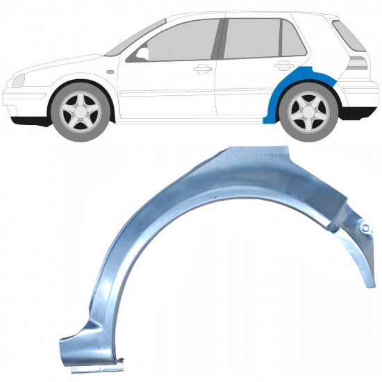 VW GOLF 4 1997- 5 DØR BAGSKÆRM / VENSTRE