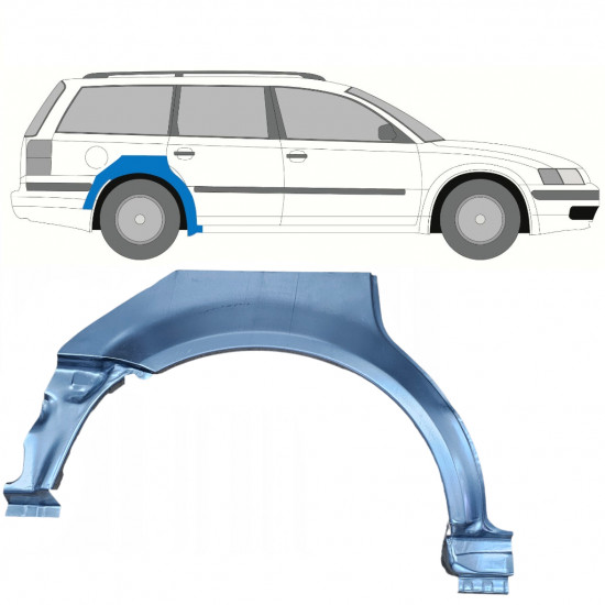 Bagskærm reparationspanel til VW Passat B5 1996-2005 / Højre / COMBI 8919