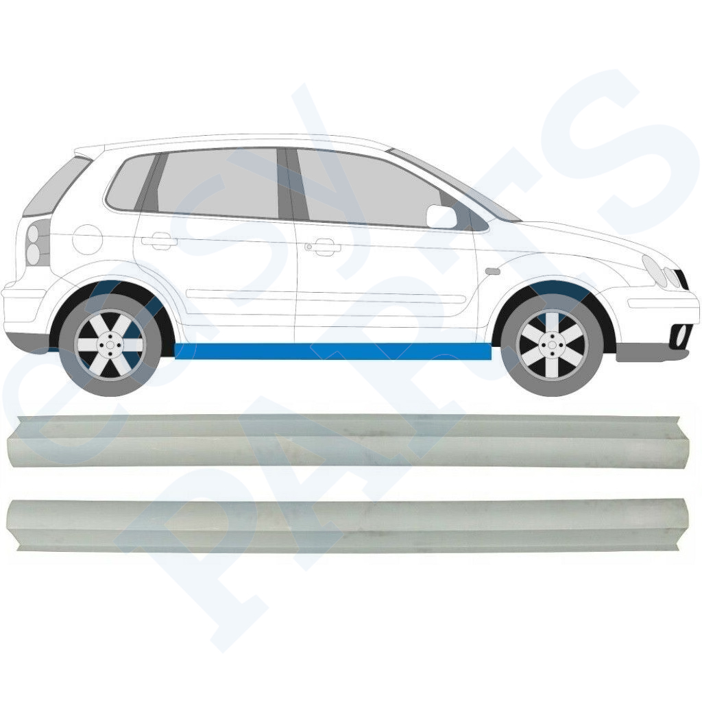 Dørpanel Reparationsplade Til Vw Polo 2001-2009 / Venstre = Højre (Symmetrisk) / Sæt 10491