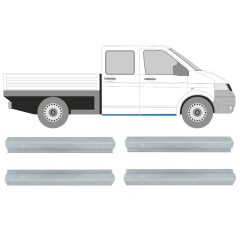 Reparationsplade til forreste og bagerste dørpanel til Volkswagen Transporter T5 2003-2015 / Venstre+Højre / Sæt 9696