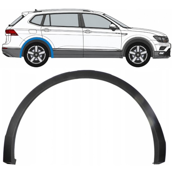 Pynteliste til bagskærm til Volkswagen Tiguan 2016-2024 Allspace / Højre 8193