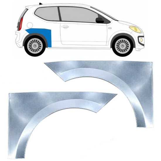 Bagskærm reparationspanel til Volkswagen UP! 2011- / Venstre+Højre / Sæt 17210
