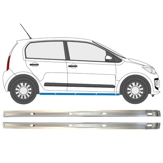Dørpanel reparationsplade indvendig til Volkswagen UP! 2011- / Venstre+Højre / Sæt 14859