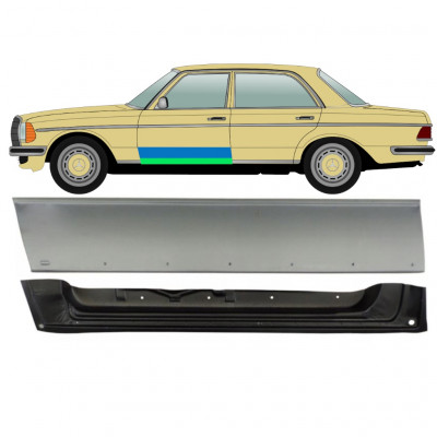 MERCEDES W123 1975-1985 FRONT DØR INDRE + YDRE MONTERINGSDELE / SÆT / VENSTRE