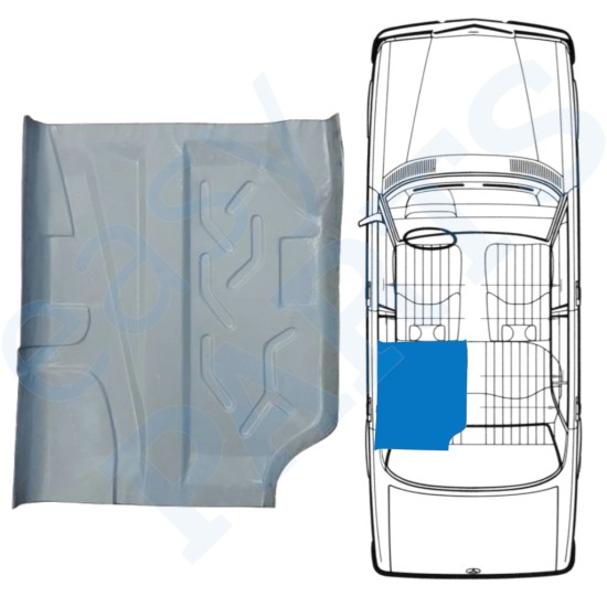 Forreste gulvplade til Mercedes W123 1975-1985 / Venstre 16049