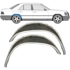 Bag hjulkasse indvendig reparationsplade til Mercedes E-Class W124 1984-1996 / Venstre+Højre / Sæt 9652