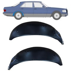 Bag hjulkasse indvendig reparationsplade til Mercedes S-Class W126 1979-1991 / Venstre+Højre / Sæt 10533