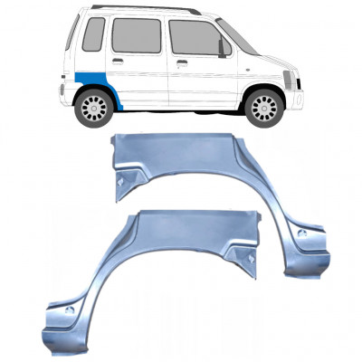 Bagskærm reparationspanel til Suzuki Wagon R+ 1993-2000 / Venstre+Højre / Sæt 9594