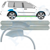 Dørpanel og bagskærm reparationspanel til Nissan X-TRAIL 2001-2007 / Venstre+Højre / Sæt 9638