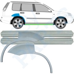 Dørpanel og bagskærm reparationspanel til Nissan X-Trail 2001-2007 / Venstre+Højre / Sæt 9638