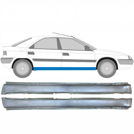 Dørpanel til Citroen Xantia 1993-2001 / Venstre+Højre / Sæt 6476