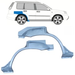 Bagskærm reparationspanel til Nissan X-Trail 2001-2007 / Venstre+Højre / Sæt 10129