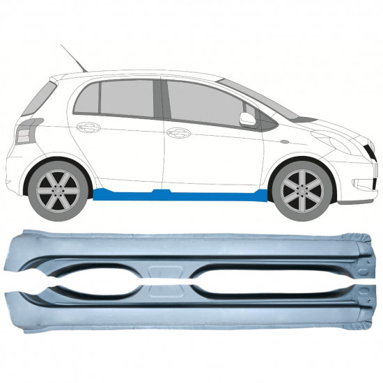 Dørpanel reparationsplade til Toyota Yaris 2006-2011 / Venstre+Højre / Sæt 10015