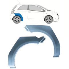 Bagskærm reparationspanel til Toyota Yaris 2006-2011 / Venstre+Højre / Sæt 11446