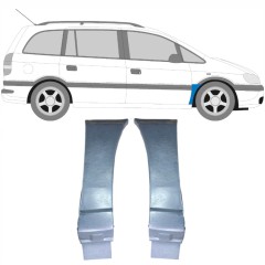Skærmkant reparationsplade til Opel Zafira A 1999-2005 / Venstre+Højre / Sæt 9404