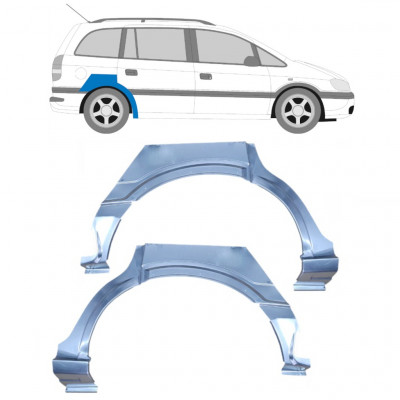 Bagskærm reparationspanel til Opel Zafira 1999-2005 / Venstre+Højre / Sæt 9403