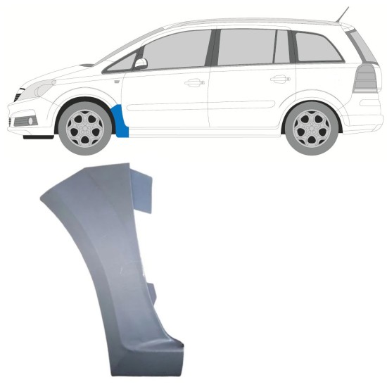 Skærmkant reparationsplade til Opel Zafira B 2005-2012 / Venstre 16851