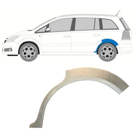 Bagskærm reparationspanel til Opel Zafira B 2005-2012 / Venstre 14757 Bagskærm reparationspanel til Opel Zafira B 2005-2012 / Venstre 14757