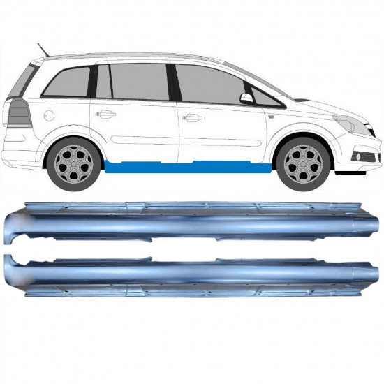 Dørpanel til Opel Zafira 2005-2012 / Venstre+Højre / Sæt 10617