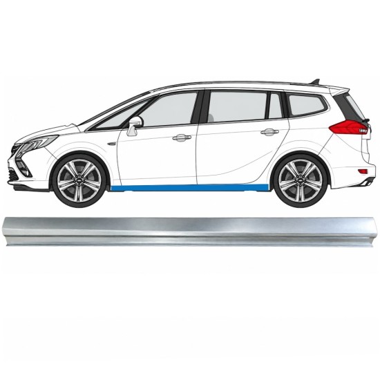 Reparationsplade til nederste del af dørpanel til Opel Zafira C 2012-2019 / Venstre 17040