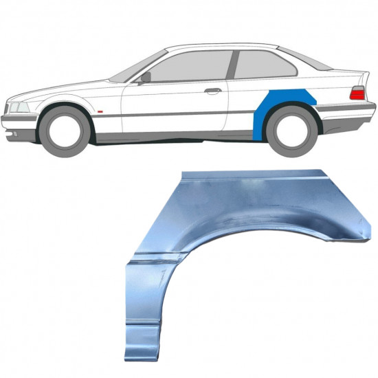 BMW E36 3 COUPE CABRIO 1990-2000 BAGSKÆRM / VENSTRE