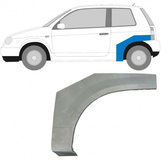 Bagskærm reparationspanel til VW Lupo Seat Arosa 1998-2005 / Venstre 5048