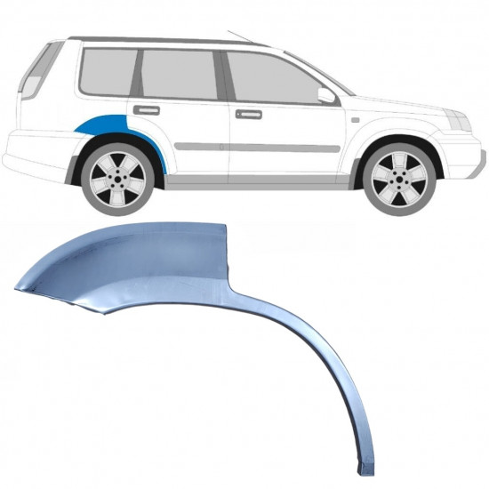 NISSAN X-TRAIL 2001-2007 BAGSKÆRM SIMPLE VERSION / HØJRE