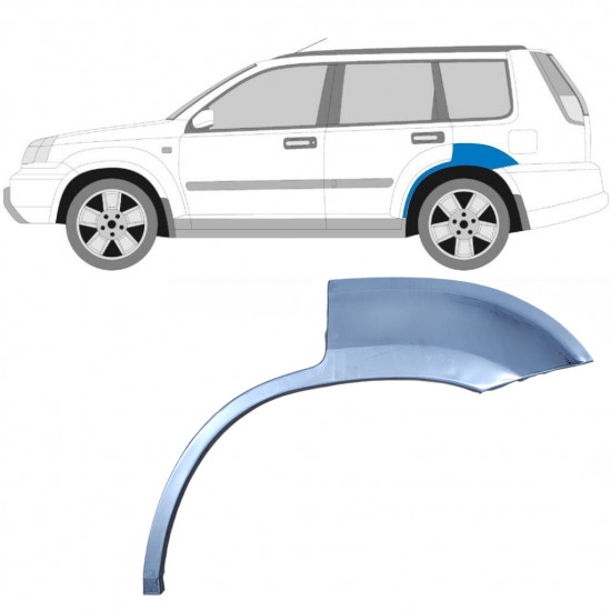 NISSAN X-TRAIL 2001-2007 SIMPLE VERSION BAGSKÆRM / VENSTRE